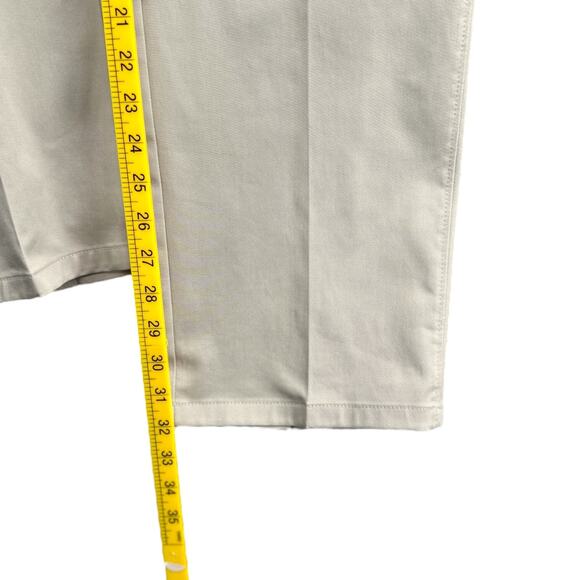 Haggar H26 Beige Belt Loops Button Slash Pockets Chinos Pants Size 34 x 32‎ - Picture 7 of 9